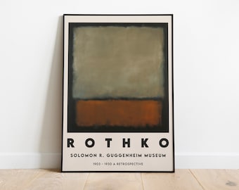 アートポスター マーク・ロスコ Black and grey stripes マーク・ロスコ展ポスター ブラック・オン・グレー 絵画 アート
