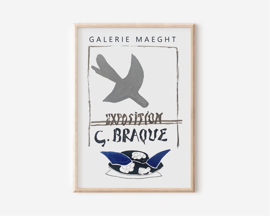 French poster for George Braque exhibition Paris 1959 (Repro) French poster for George Braque exhibition Paris 1959 (Repro)