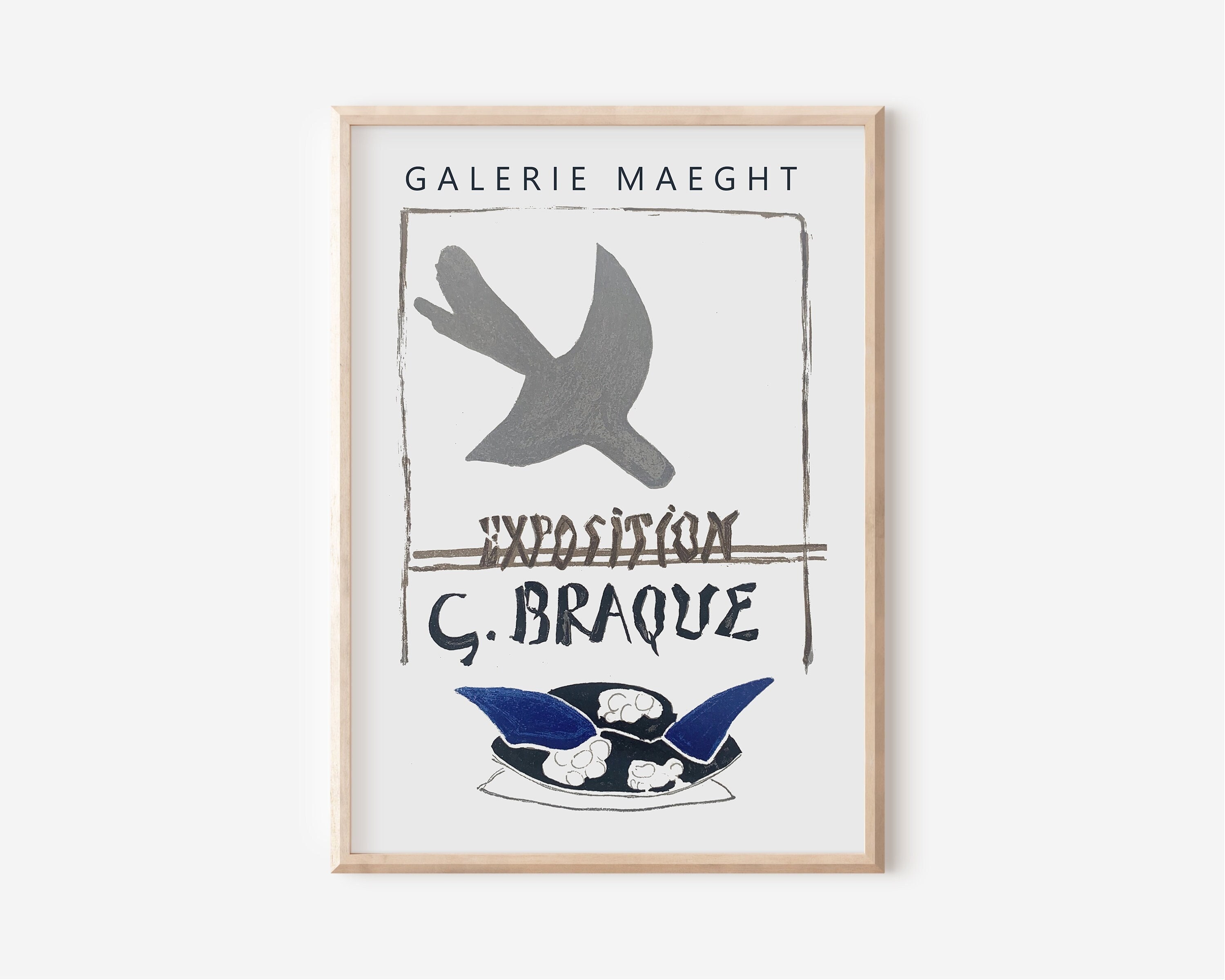 French poster for George Braque exhibition Paris 1959 (Repro) French poster for George Braque exhibition Paris 1959 (Repro)