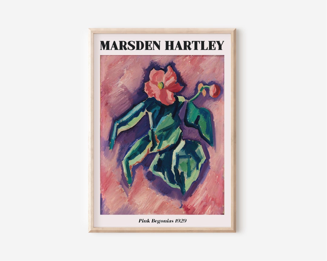 Marsden Hartley Vintage Art Print, Marsden Hartley Pink Begonias Poster ...