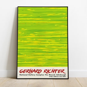 Gerhard Richter Vintage Art Exhibition Print, Gerhard Richter Abstract Poster, Modern Art Poster, German Art, Digital Download