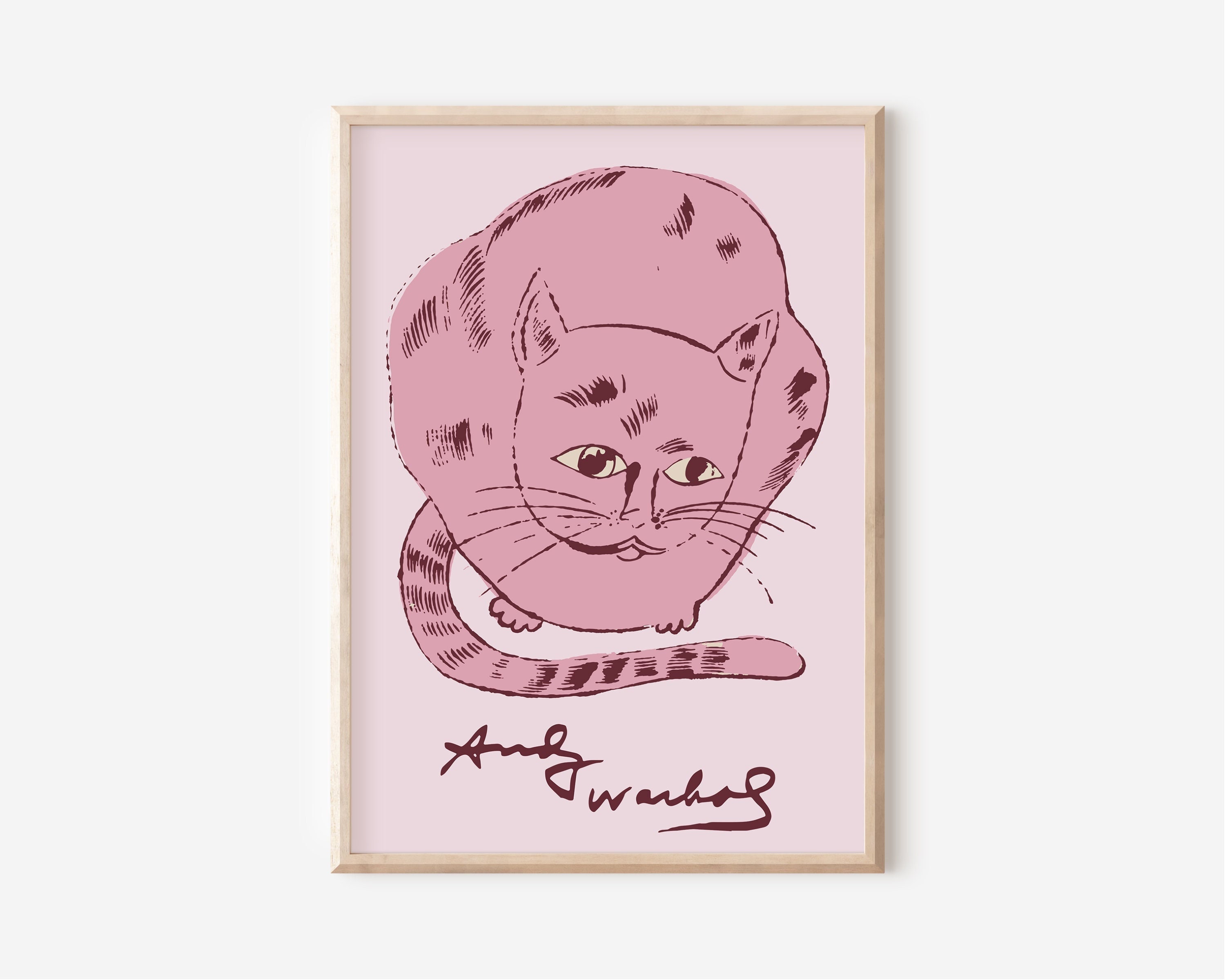 アンディ・ウォーホルの猫プリント：ヴィンテージポップアートポスター 