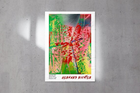 ゲルハルト・リヒター展ポスター、抽象絵画、ゲルハルト