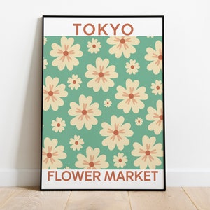 Flower Market Tokyo Print Abstract Flower Meadow Japan Wall Art Japans