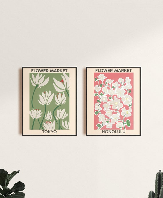 フラワーマーケットプリントセット：東京＆ホノルル（デジタル