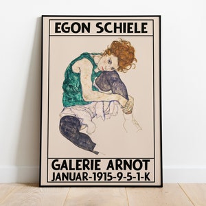 Egon Schiele Exhibition Poster, Egon Schiele Self Portrait Print, Egon Schiele Art Poster, Vintage High Quality Printable