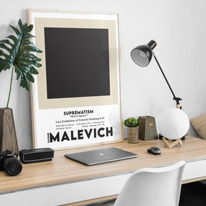 Kazimir Malevich Exhibition Poster, Malevich Suprematism , Black Square Print, Printable Kazimir Malevich, High Quality Digital Download image 4