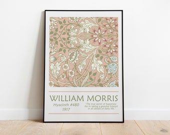 William Morris Print, William Morris Vintage Exhibition Poster, William Morris Pattern Poster, High Quality Printable