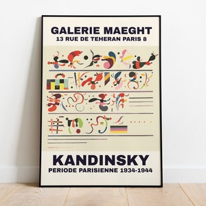 Kandinsky Vintage Art Exhibition Remastered Poster, Kandinsky Print, High Quality Galerie Maeght poster