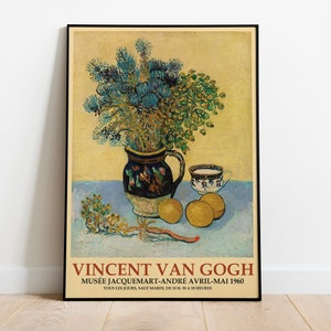 Vincent Van Gogh Art Exhibition Poster Vintage Printable High Quality Flowers