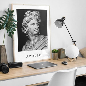 Phoebus Apollo Poster, Greek God Poster, Greek Mythology Art, Modern ...