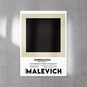 Kazimir Malevich Exhibition Poster, Malevich Suprematism , Black Square Print, Printable Kazimir Malevich, High Quality Digital Download image 5