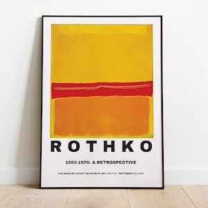 Mark Rothko Art Exhibition Poster Vintage Printable High Quality Abstract Art