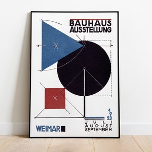 Bauhaus Vintage Exhibition Poster, Herbert Bayer Artwork, Gallery Print, High Quality, Digital Download