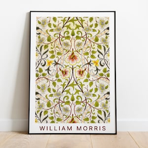 William Morris Exhibition Poster Gallery Art Museum Print Floral Art Vintage Flower Poster Printable High Quality William Morris