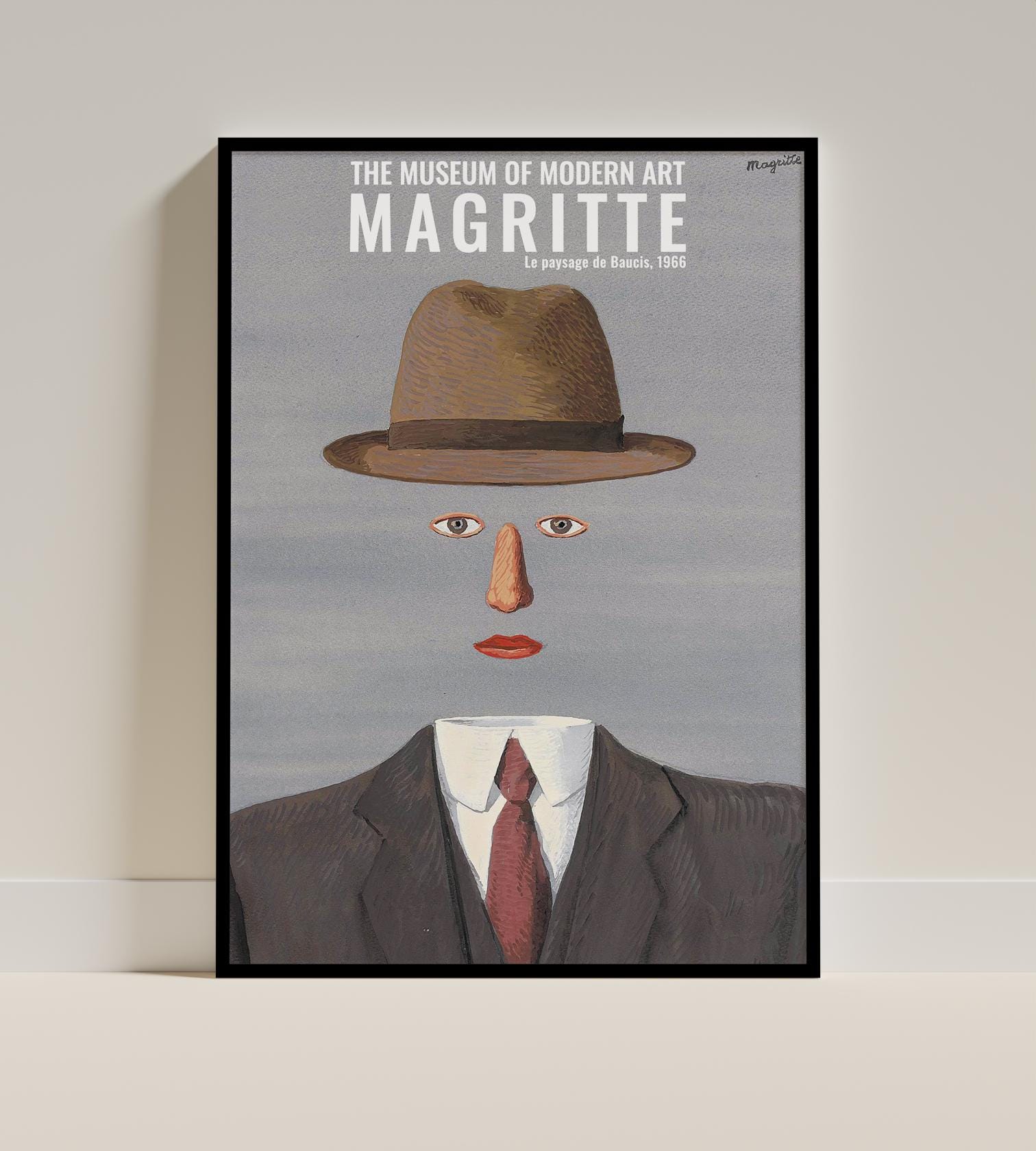Magritte 'baucis's Landscape' Exhibition Poster: Vintage Abstract