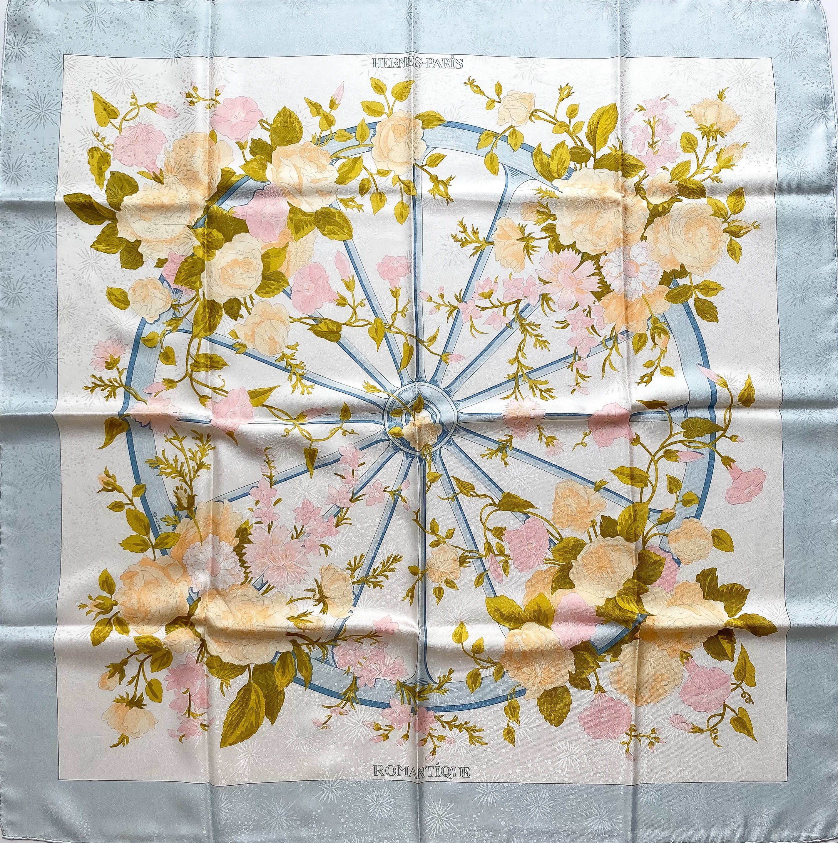 Romantique Hermes Scarf by Maurice Tranchant 90cm Silk H