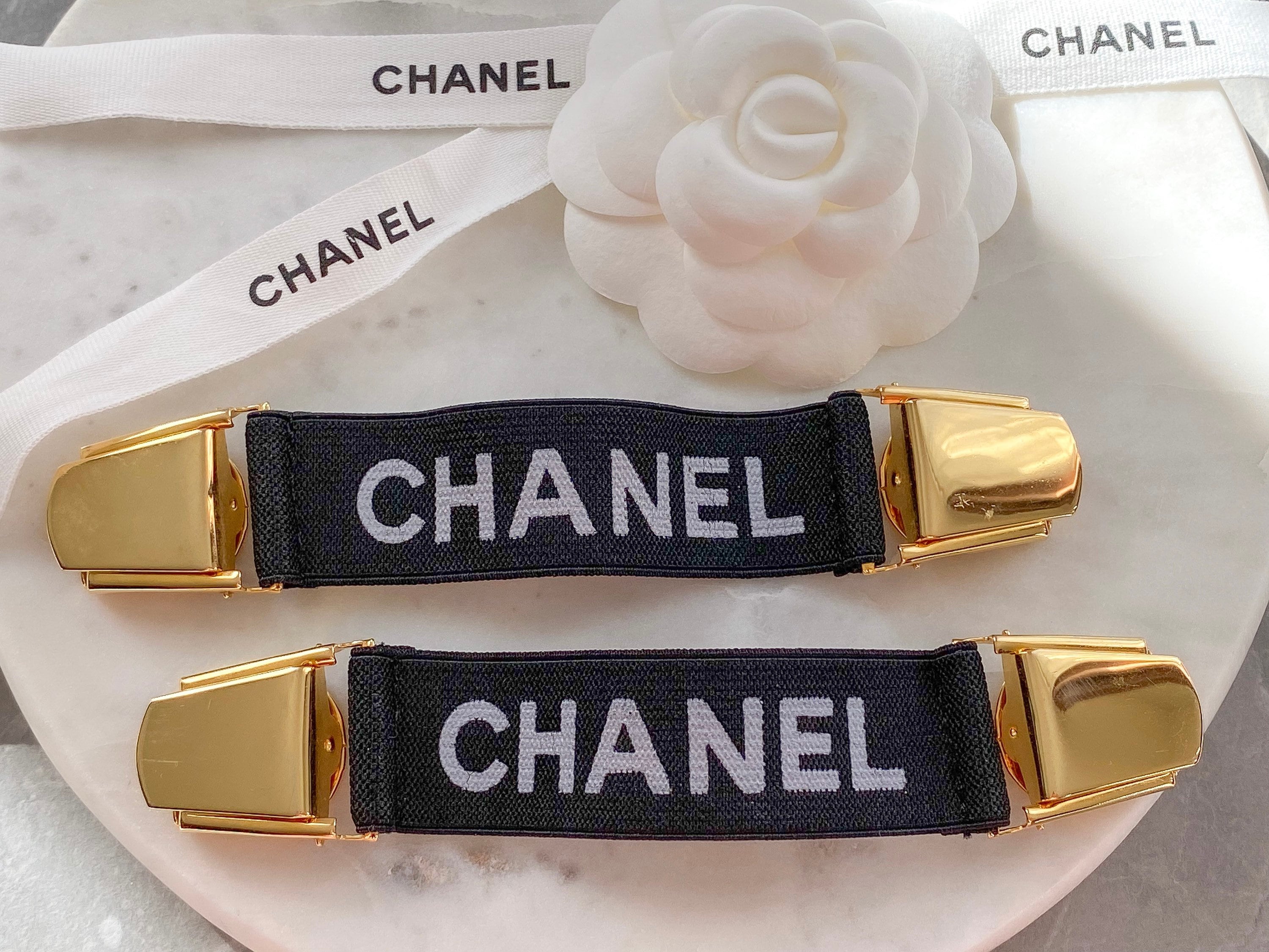 CHANEL, Accessories, Authentic Chanel Cc Logos Buckle Belt Black Gold  Canvas 94p Vintage