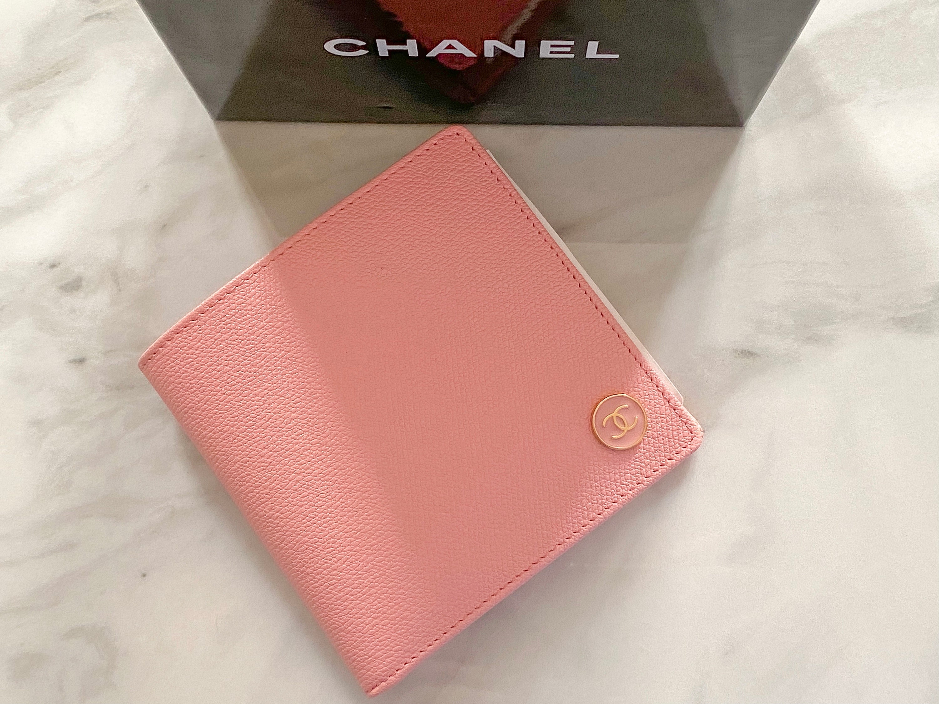 Chanel CC Camellia Smooth Leather Card Holder & Coin Purses