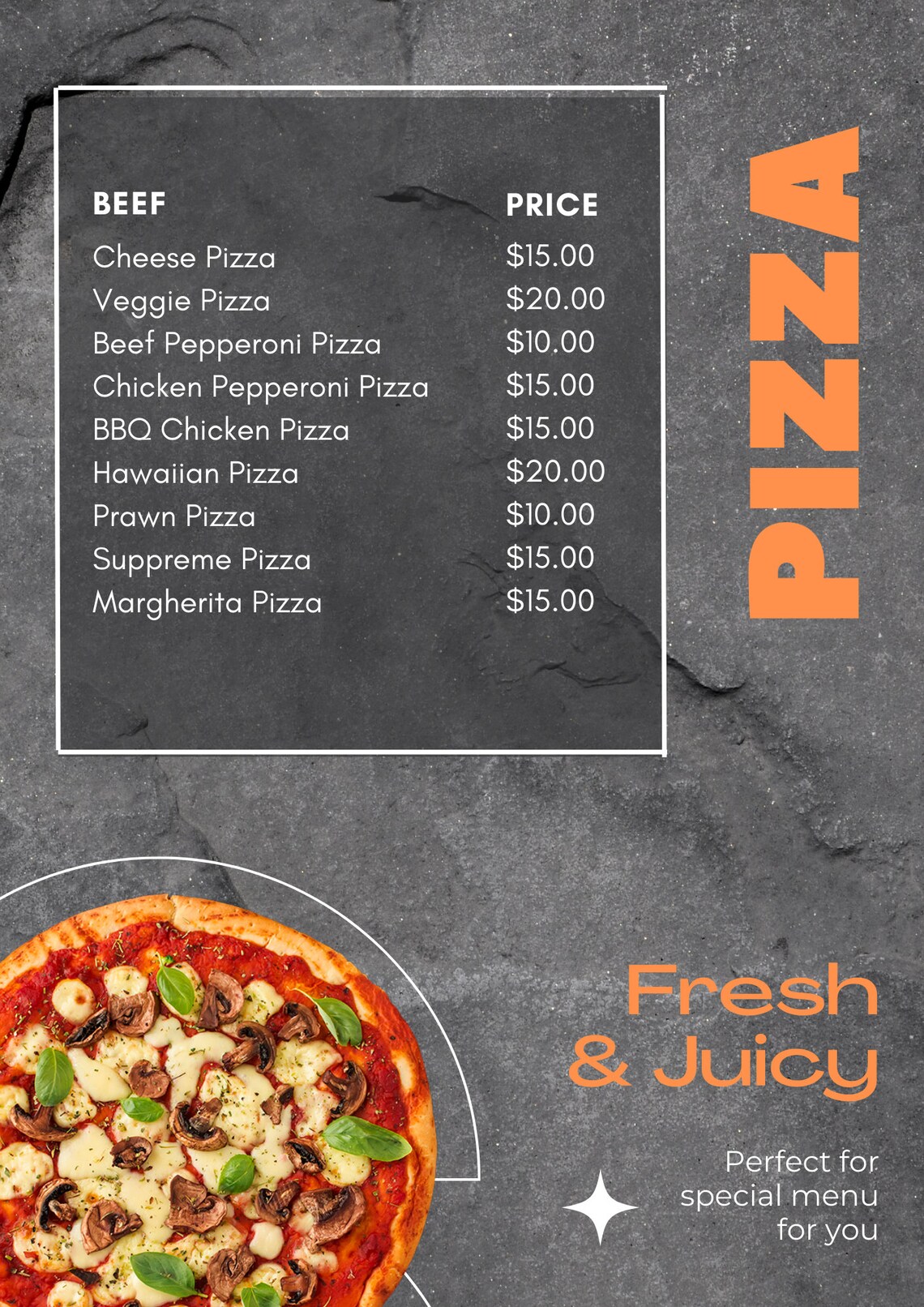 Menu Template - Etsy