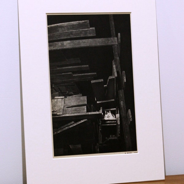 BRASSAI vintage gravure 1947, mounted and ready to frame A3