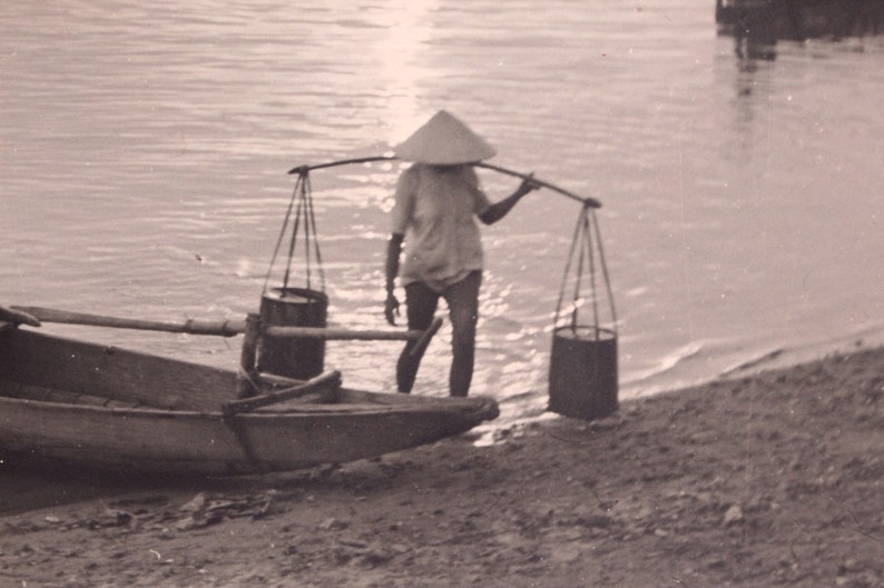 Vintage gelatin silver print 'INDOCHINA RIVER SCENE', c.1930 image 4