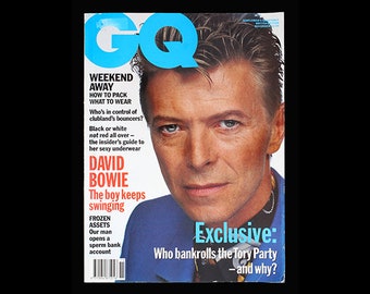 édition britannique du magazine GQ vintage, novembre 1991, David Bowie