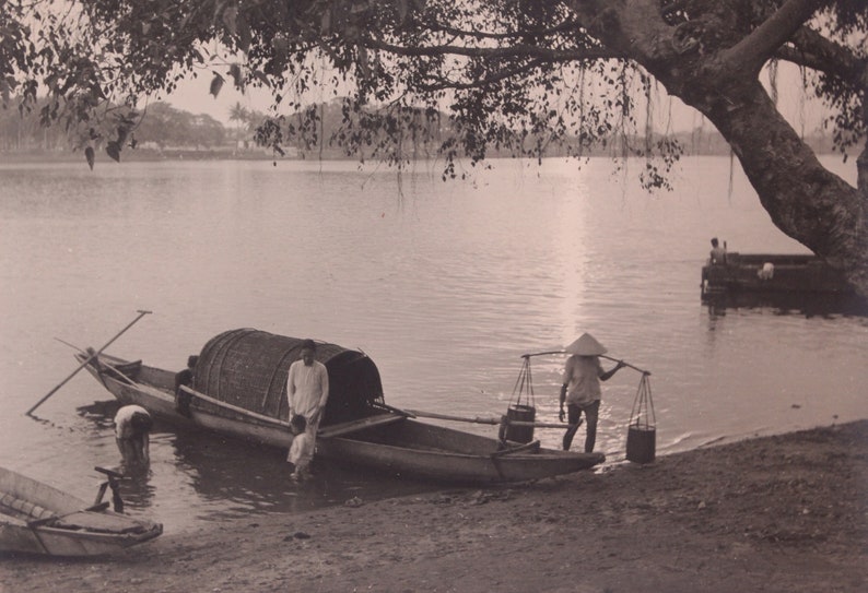 Vintage gelatin silver print 'INDOCHINA RIVER SCENE', c.1930 image 2