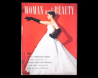 Vintage WOMAN AND BEAUTY Magazin, Juni 1953