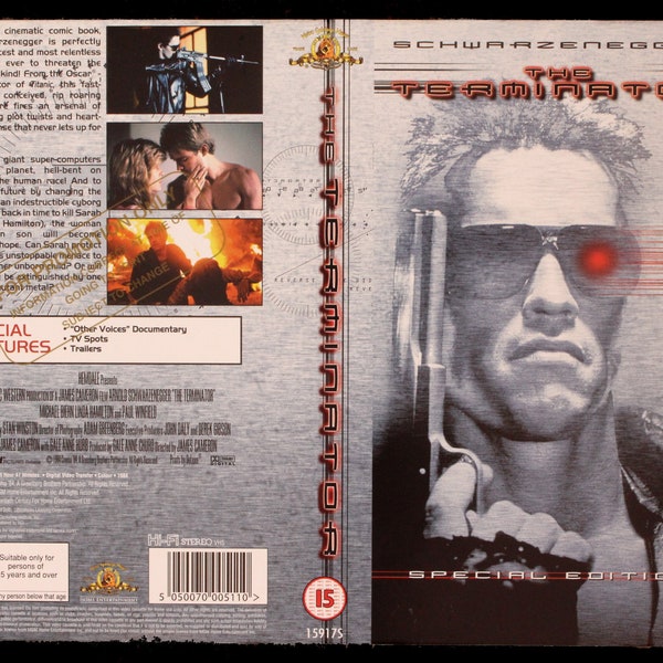 TERMINATOR 2 , Judgement Day, Arnold Schwarzenegger, vintage VHS video promo cover