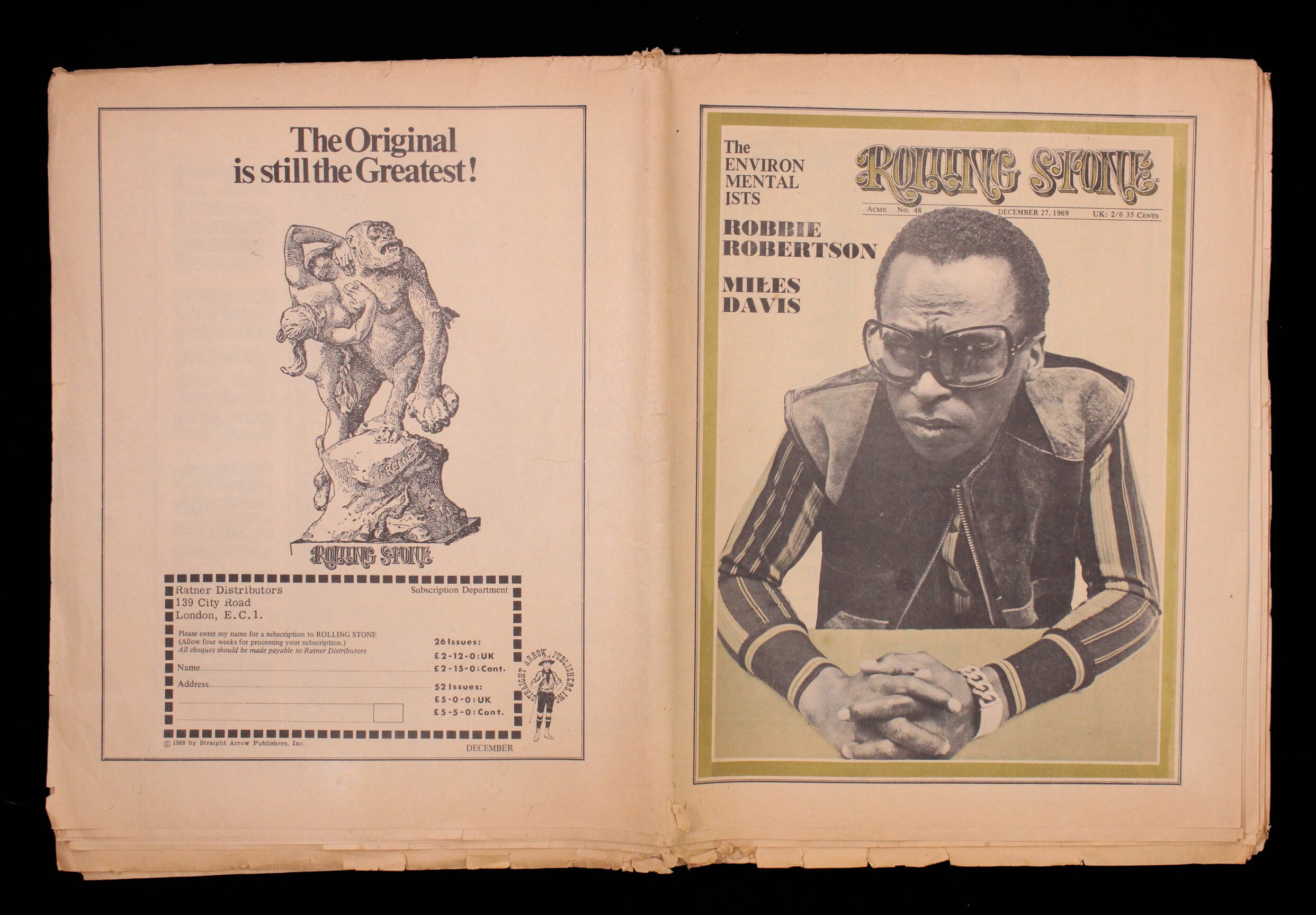 Vintage ROLLING STONE Magazine UK, No 48,december 27th, 1969