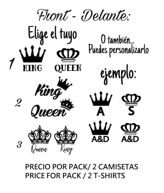Pack camisetas queen king cheap
