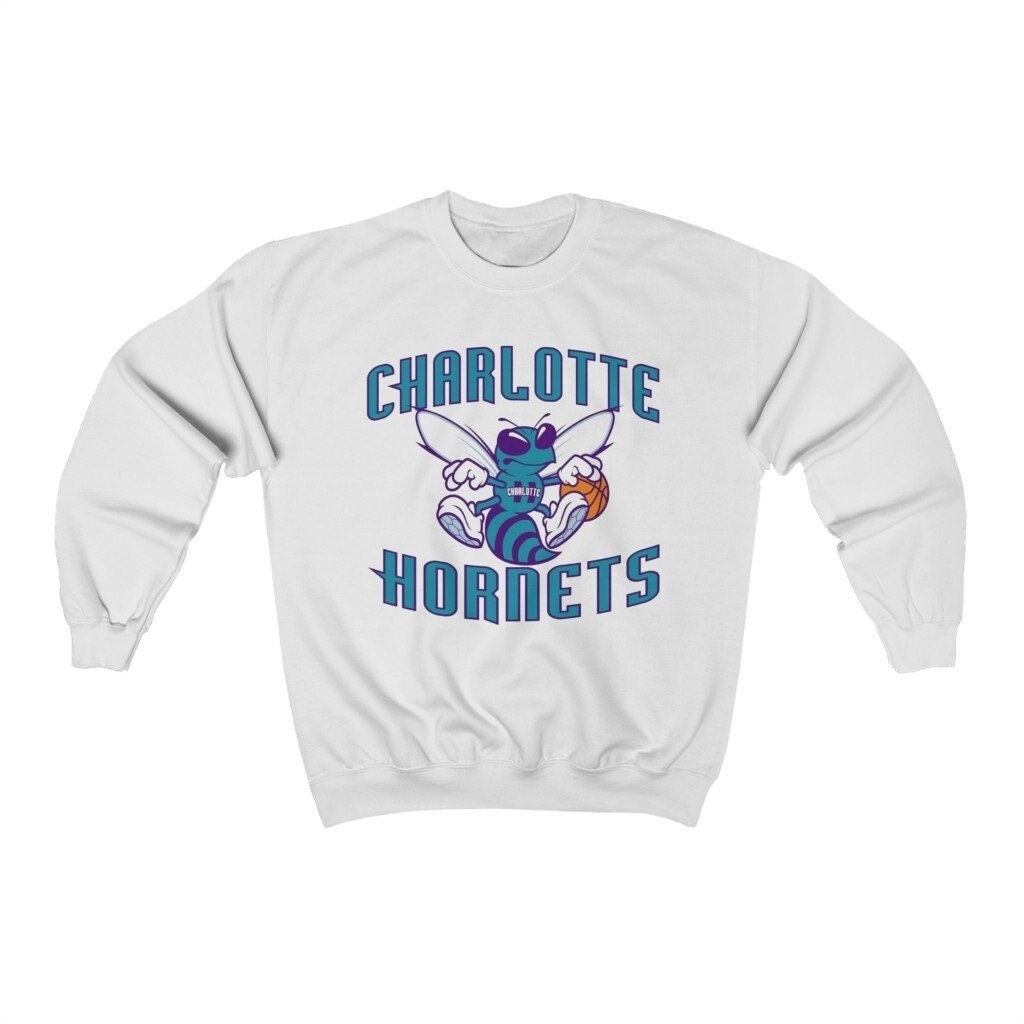 Vintage 90s Charlotte Hornets sweatshirt, Retro Hornets Sweatshirt