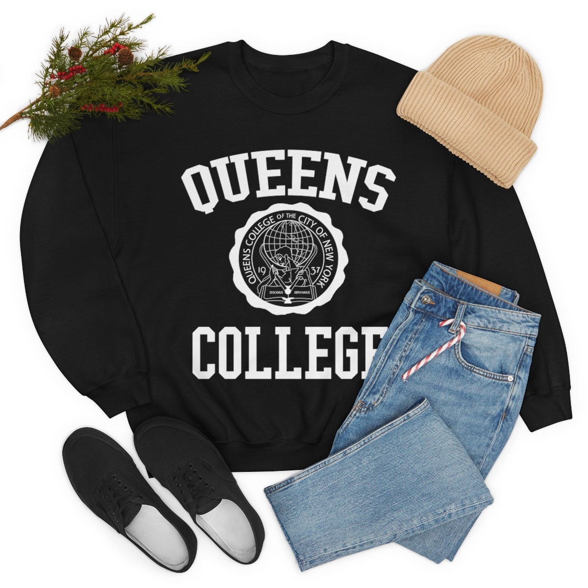 Queens College Vintage Swearshirt, Seinfeld 1989 Tv Series 