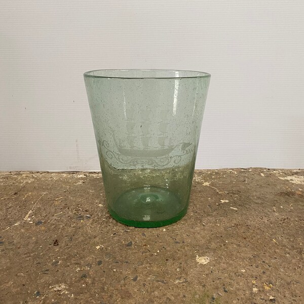 Vintage sea glass vase