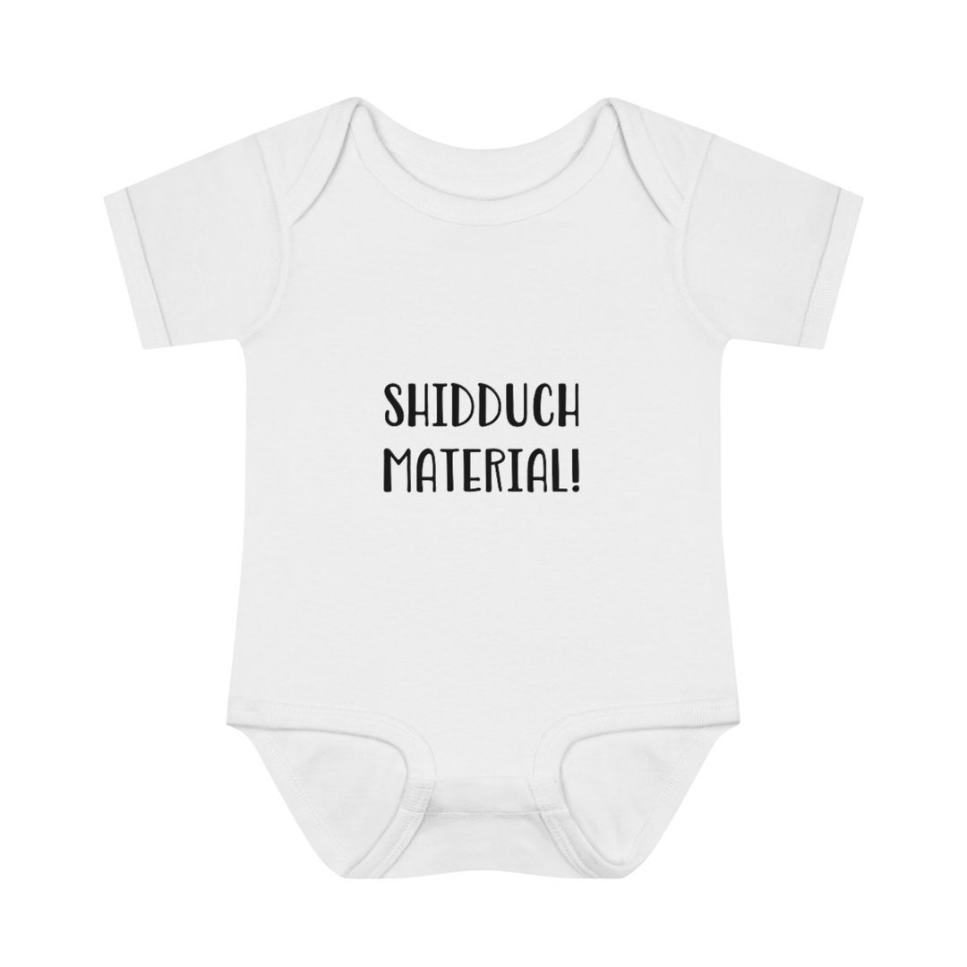 Cute Jewish Onesie Shidduch Material Onesie in White Yiddish Onesie