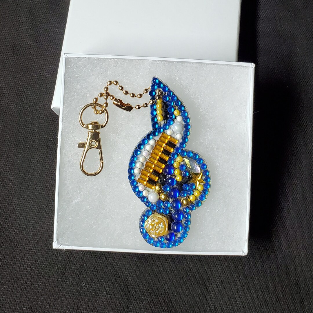 Musical Note Keychain Music Note Rhinestone Acrylic Keychain, Double Sided Bedazzled Backpack ...