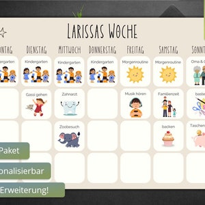 Wochenplan Kinder PDF deutsch | Routinekarten Download