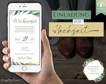 Personalized Wedding Invitation for WhatsApp | Digital eCard Template for Wedding, Marriage, and Engagement | Invitation Card for Mobile Phones