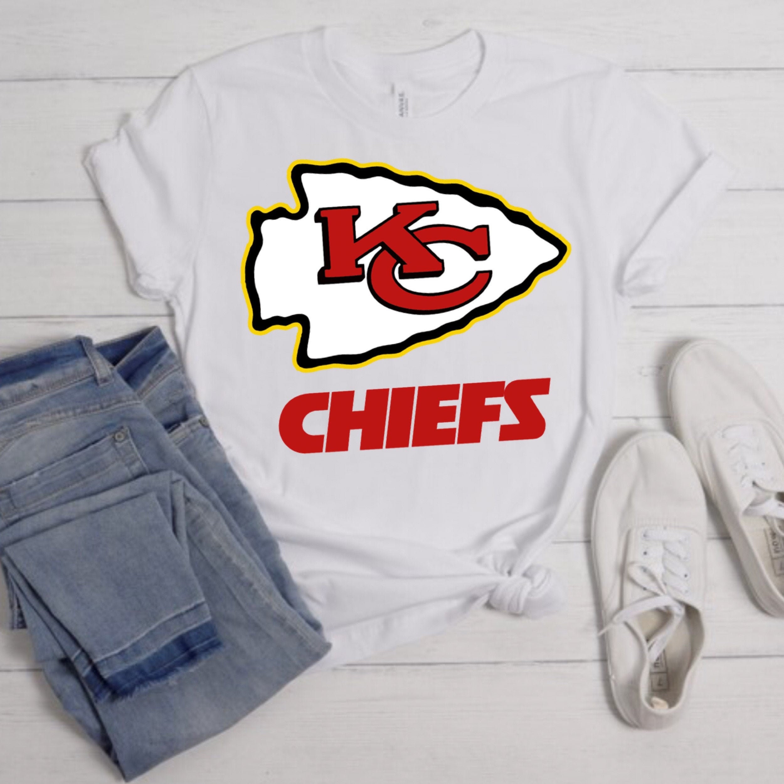 Chiefs T shirt Chiefs football T shirt Arrowhead T shirt Etsy