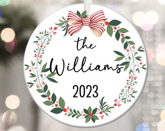 Newlywed Christmas ornament, new couple Christmas ornament, personalized wedding gift Christmas ornament, personalized Christmas ornament