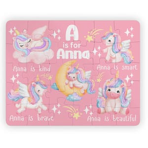 Kids&#39; Puzzle, 30-Piece - Personalized Unicorn Puzzle for Kids, Christmas or Birthday Gift, Unique Gift for Kids, Holiday Unicorn Puzzle,