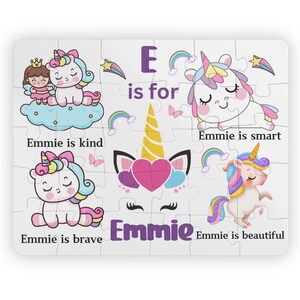 Kids&#39; Puzzle, 30-Piece - Personalized Unicorn Puzzle for Kids, Christmas or Birthday Gift, Unique Gift for Kids, Holiday Unicorn Puzzle,