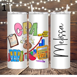 Accountant tumbler, personalized accountant tumbler, custom CPA tumbler gift, accountant gift, CPA gift, personalized accountant gift