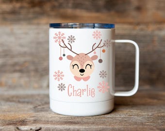 Custom kid's hot cocoa mug, Christmas kid's personalized hot cocoa mug, personalized kid's cup, custom kid's hot cocoa mug, custom kid cup