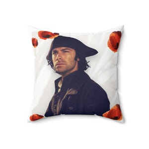 Ross Poldark from Poldark TV Series Home Decor, Spun Polyester Square, Accent Cushion, Sofa Pillow, Gift for Fans,
