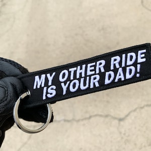 Mon autre véhicule, c'est ton père Porte-clés pour motos, scooters, voitures et cadeaux
