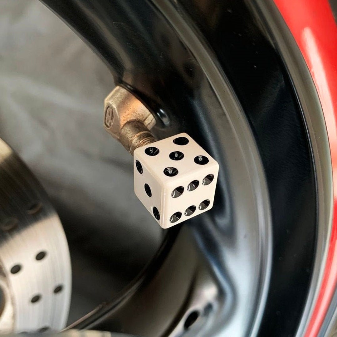 White Dice Valve Caps for Motorcycles Scooters Cars  Gifts Etsy