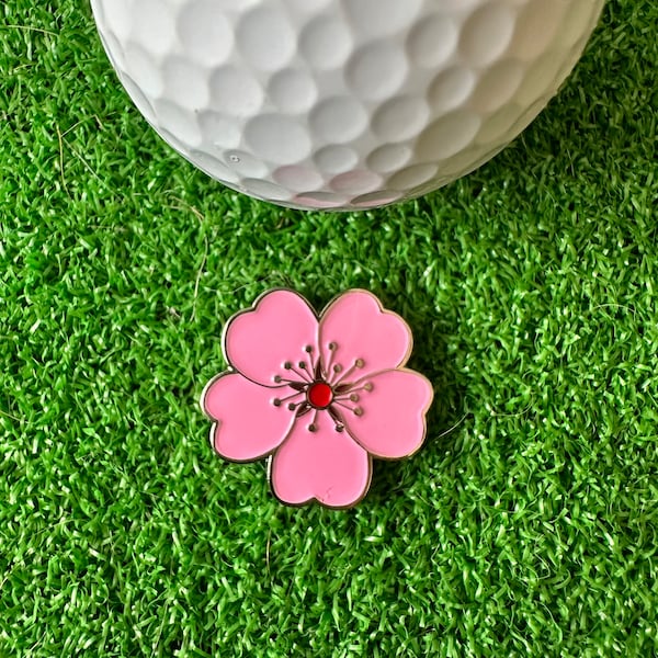 Pink Magnolia Marker - Golf Accessoire Tolle Golf Geschenkidee, lustige Golf, Ehemann Golf, Papa Golf, Weihnachtsgeschenk, Golf Marker