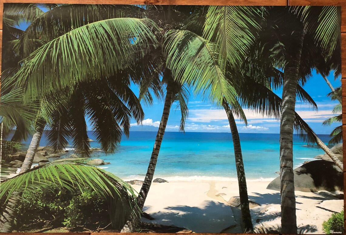 Tropical beach posters Set of 4 Etsy